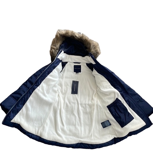 Tommy Hilfiger - Girls Fleece Lined Puffer Winter Jacket - Picture 3 of 5